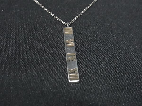 1円 ■美品■ TIFFANY＆Co ティファニー オープンアトラスバー SV925 ネックレス ペンダント アクセサリー レディース シルバー系 AW3366_画像2