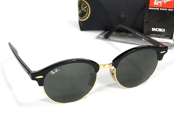 1 иен # прекрасный товар # Ray-Ban RayBan RB4246 901 51*19 145 3N Club раунд солнцезащитные очки очки очки мужской женский оттенок черного AV9467