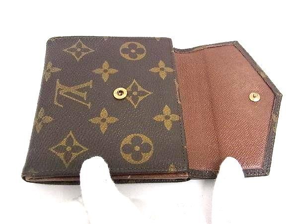 1円 LOUIS VUITTON ルイヴィトン M61660 モノグラム ポルトモネビエ カルトクレディ 三つ折り 財布 ウォレット ブラウン系 FA2223の画像3