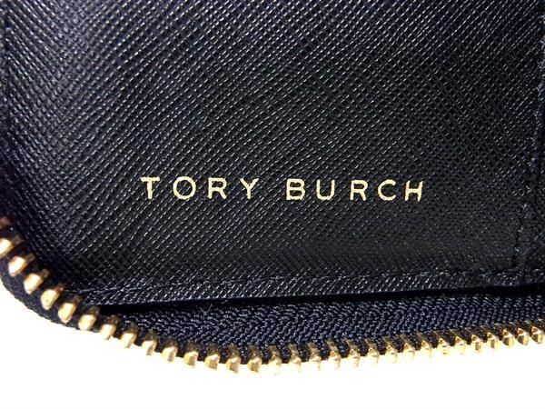 1円 ■新品■未使用■ TORY BURCH トリーバーチ レザー ラウンドファスナー 財布 ウォレット 小銭入れ レディース ブラック系 FA2580_画像5