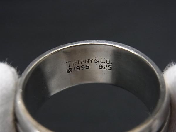 1円 ■美品■ TIFFANY＆Co ティファニー グルーブドリング SV925 指輪 アクセサリー 約18号 メンズ レディース シルバー系 FA3357の画像4
