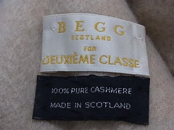 1円 ■美品■ Begg x Co ベグアンドコー Deuxieme Classe カシミヤ100％ マフラー ストール 防寒具 レディース ベージュ系 FC1105_画像4