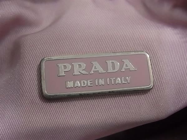 1円 PRADA プラダ テスートナイロン ワンハンドル ハンドバッグ レディース ピンク系 BF7362_画像6