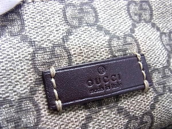 1円 ■美品■ GUCCI グッチ 246881 GGスプリーム GG柄 PVC×レザー クロスボディ ショルダーバッグ レディース ブラウン系 FA1276_画像7