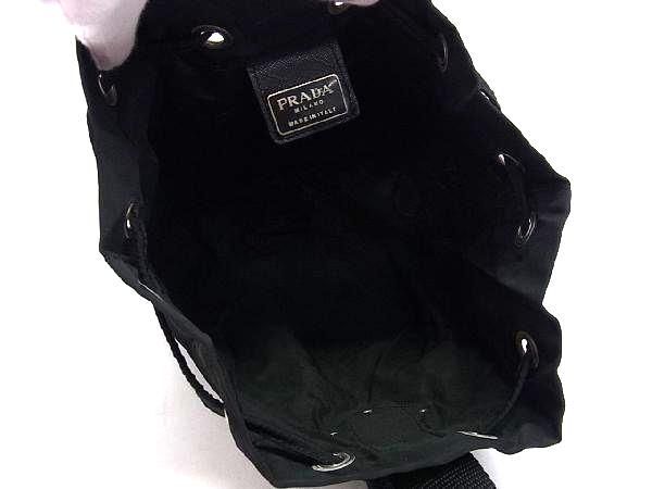 1円 PRADA プラダ テスートナイロン 巾着型 クロスボディ ショルダーバッグ ボディバッグ メンズ レディース ブラック系 AZ0929の画像5