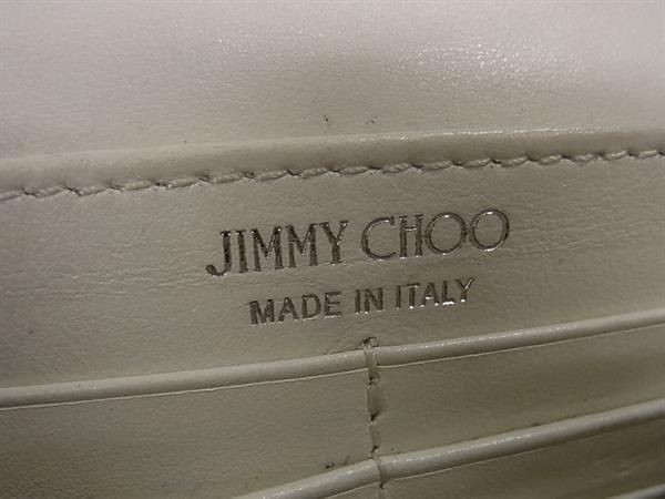 1円 ■美品■ JIMMY CHOO ジミーチュウ レザー チェーン クロスボディ ショルダーバッグ ショルダーウォレット アイボリー系 FC2472_画像7