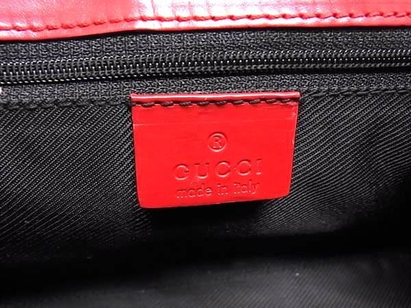 1円 ■美品■ GUCCI グッチ 002 1068 001013 ジャッキー GG柄 GGキャンバス ハンドバッグ トート ショルダー 肩掛け レッド系 FC0154_画像6