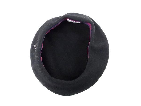 1円 ■新品■未使用■ Vivienne Westwood ヴィヴィアンウエストウッド オーブ ウール100% ベレー帽 帽子 サイズ S〜M ブラック系 FA3224_画像2