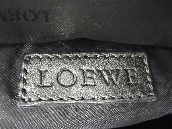 1円 LOEWE ロエベ アナグラム ナッパアイレ ナッパレザー ハンドバッグ トートバッグ レディース シルバー系 BI1370の画像6