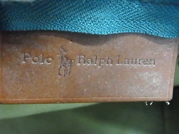 1円 ■美品■ POLO RALPH LAUREN ポロラルフローレン PVC ハンドバッグ ボストンバッグ 旅行かばん レディース メンズ グリーン系 AZ1154_画像6