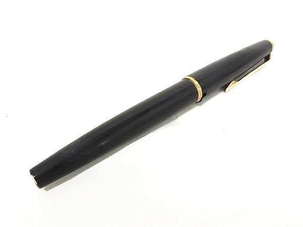 1円 MONT BLANC モンブラン 220 ペン先K14 585 14金 万年筆 筆記用具 文房具 ステーショナリー レディース メンズ ブラック系 FA2081_画像1