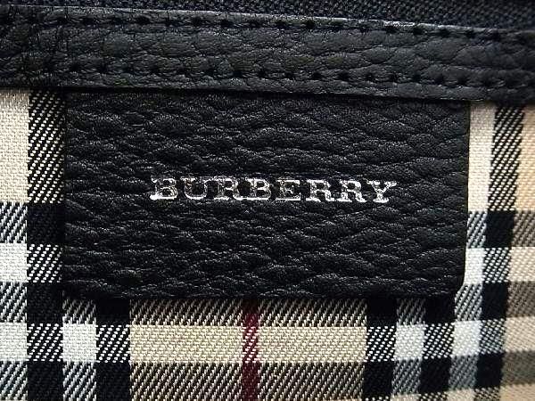 1円■極美品■ BURBERRY バーバリー レザー 内部ノバチェック ビジネスバッグ トート ハンドバッグ メンズ レディース ブラック系 AZ0544_画像6