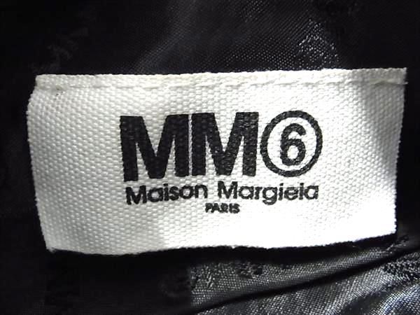 1円 MM6 Maison エムエムシックス メゾン マルジェラ ジャパニーズ キャンバス ワンハンドル ハンドバッグ ブラック系 CD1917_画像6