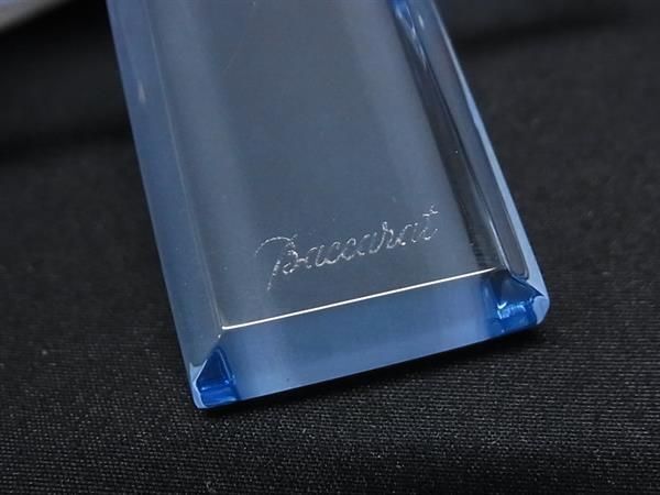 1円 ■美品■ Baccarat バカラ ローマンクロス クリスタルガラス 十字架 ネックレス ペンダント アクセサリー ライトブルー系 AV9525の画像4