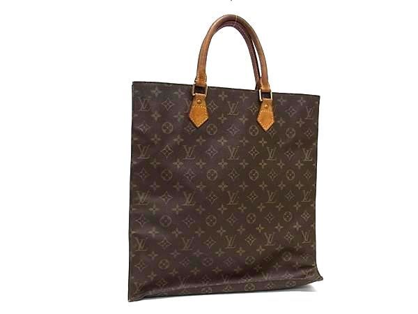 1円 ■美品■ LOUIS VUITTON ルイヴィトン M51140 モノグラム サックプラ ハンドバッグ トート レディース メンズ ブラウン系 AX3221_画像1