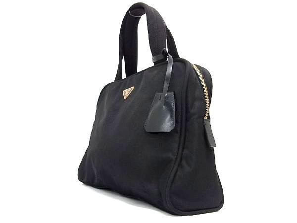 1円 ■極美品■ PRADA プラダ テスートナイロン ハンドバッグ トートバッグ メンズ レディース ブラック系 AR3217_画像3