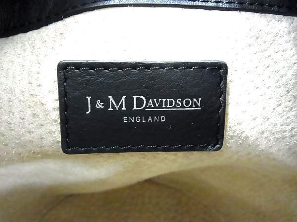 1円 ■新品同様■ J&M DAVIDSON ジェイアンドエムデヴィッドソン カーニバル レザー 2WAY ハンドバッグ ショルダー ブラック系 AR9845の画像8