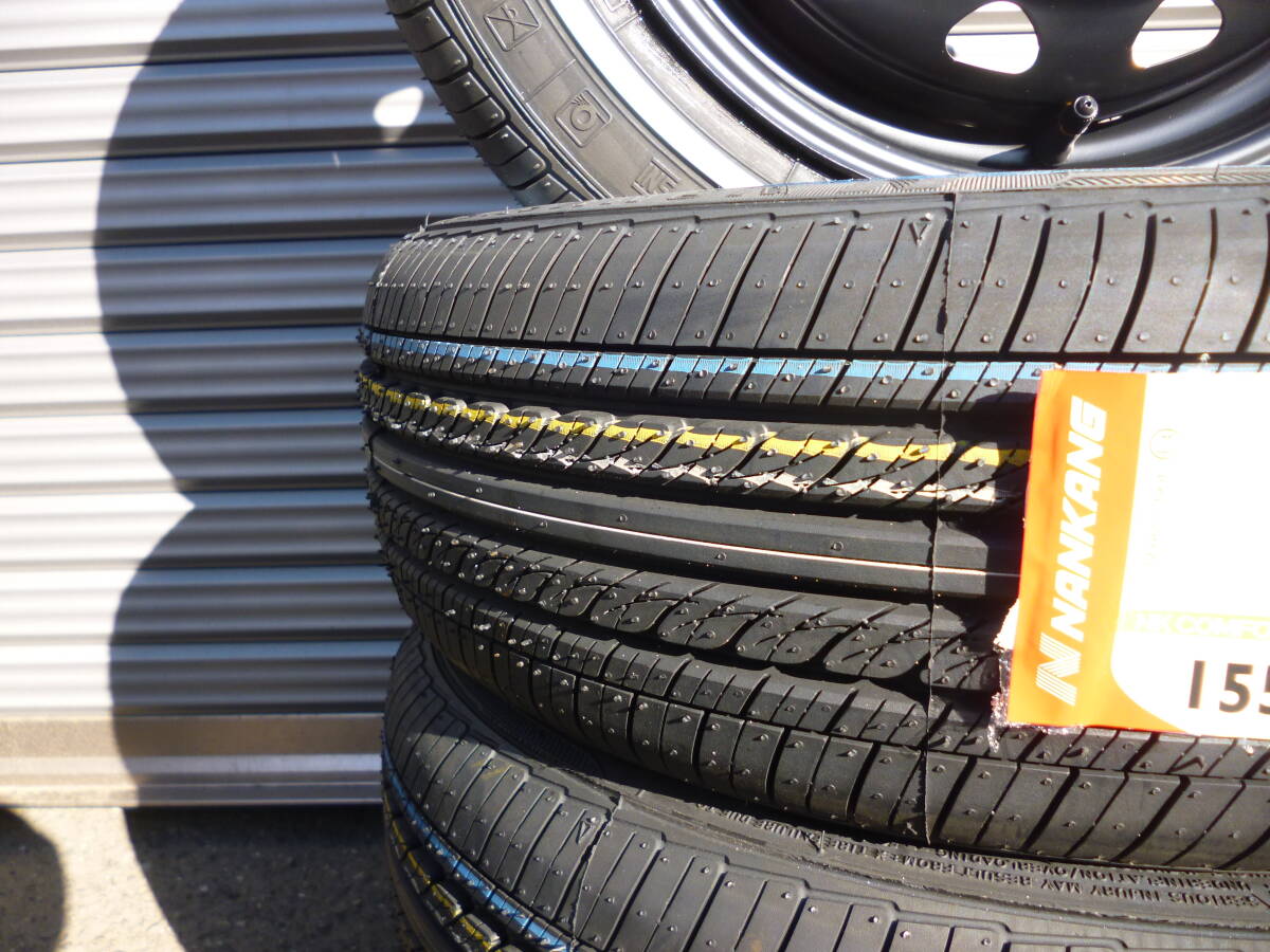 ネオキャロ＆ナンカンRX615☆155/65R14☆ホワイトリボン☆Nワン・アルト・ワゴンRスマイル・デイズ☆新品タイヤホイール☆４本セット_画像4