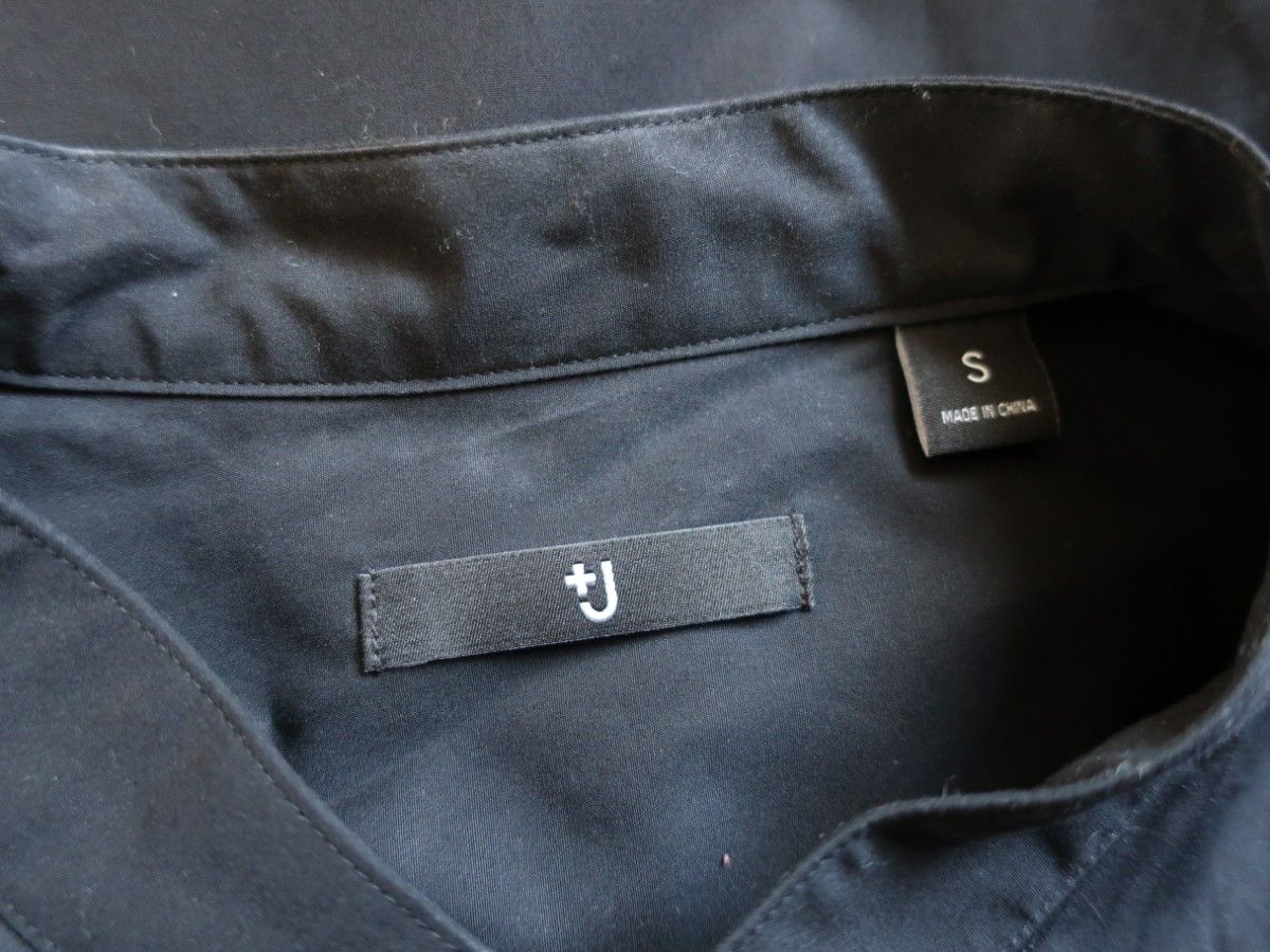 人気 美品 UNIQLO ジルサンダー コラボ +J 長袖シャツ S ユニクロ カジュアル ブランド メンズ シャツ 黒