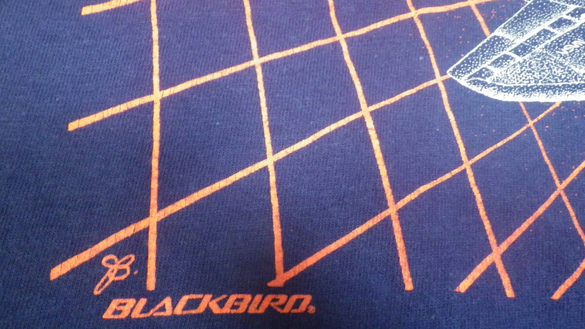 80s blackbird Tシャツ vintage ビンテージ ネイビー アメリカ old アメリカ usa製 オールド hanes スペースシャトル 宇宙 ブラックバード_画像6