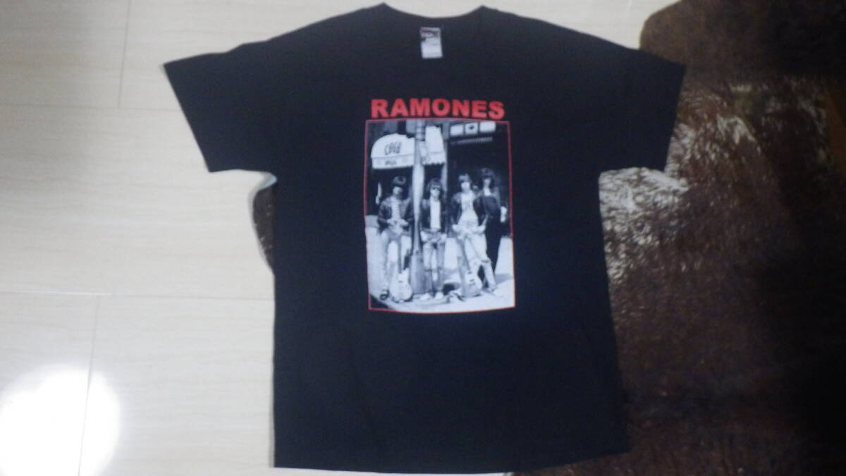 00s ramones Tシャツ 黒 ブラック アメリカ usa バンド ロック ラモーンズ chaser チェイサー L 音楽 rock ミュージシャン_画像1