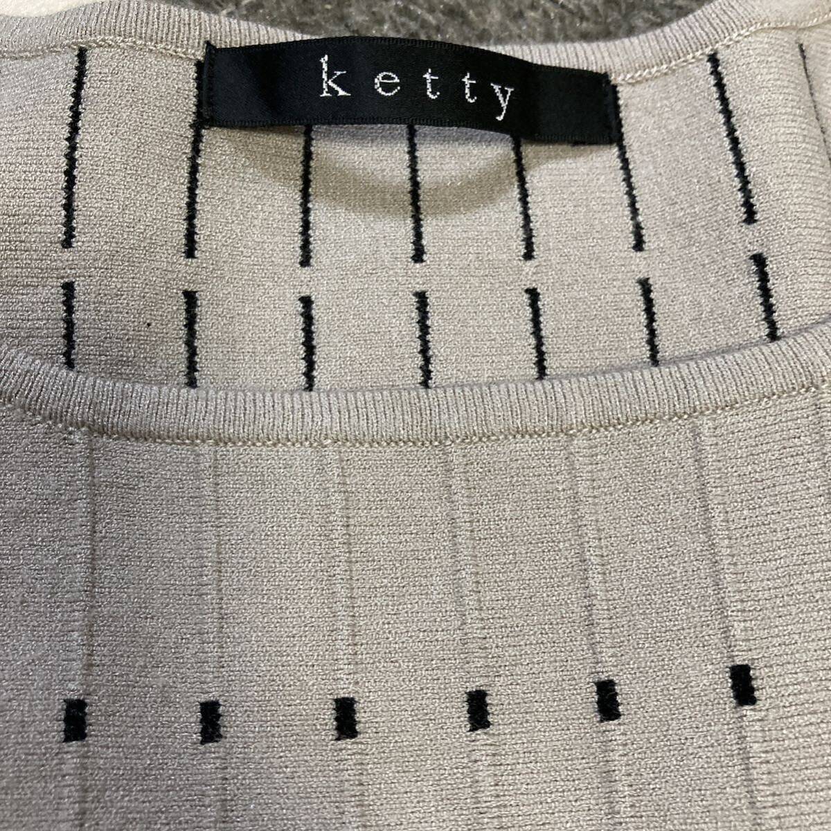 ketty ケティ　セットアップ　セットアップスカート　おしゃれ着　ドット　長袖 セットアップ 上品ニットスカート_画像5