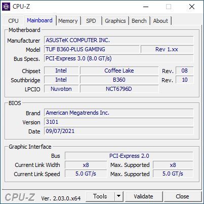 ASUS TUF B360-PLUS GAMING ATXマザーボード 起動確認済_画像5