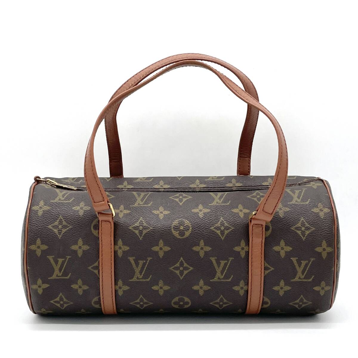 1円 美品 LOUIS VUITTON ルイヴィトン モノグラム パピヨン30 筒型 ハンドバッグ ミニボストン M51365 ポーチつき_画像2