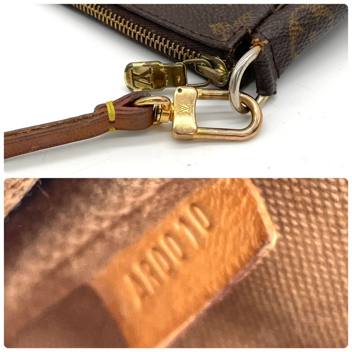 1円 LOUIS VUITTON ルイヴィトン モノグラム ポシェットアクセソワール アクセサリーポーチ ハンドバッグ M51980_画像10