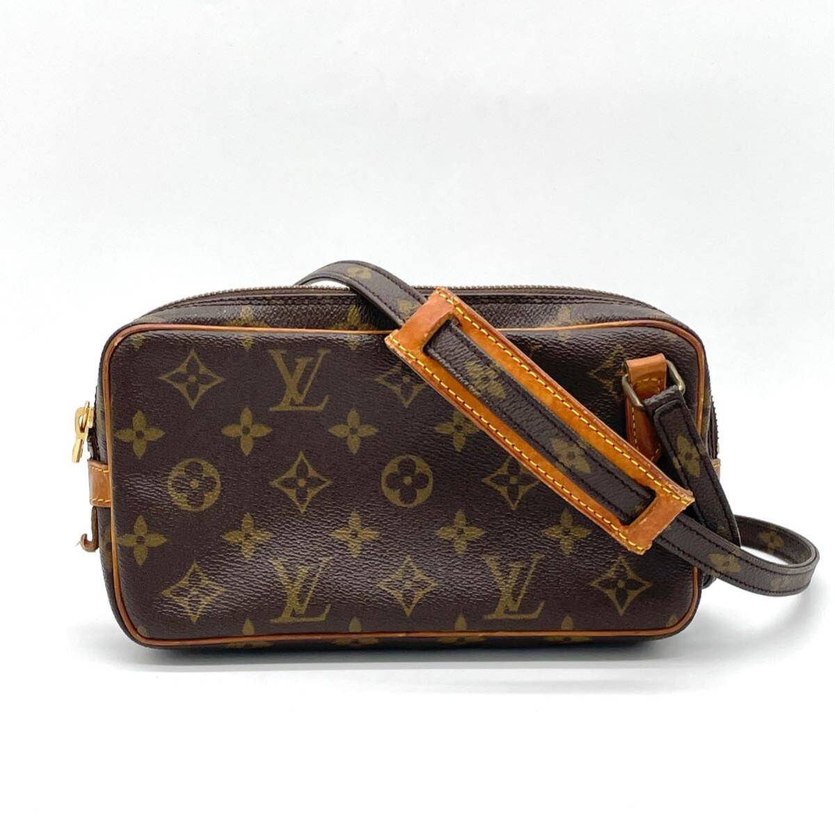 1円 LOUIS VUITTON ルイヴィトン モノグラム ポシェット マルリーバンドリエール ショルダーバッグ クロスボディ M51828_画像1