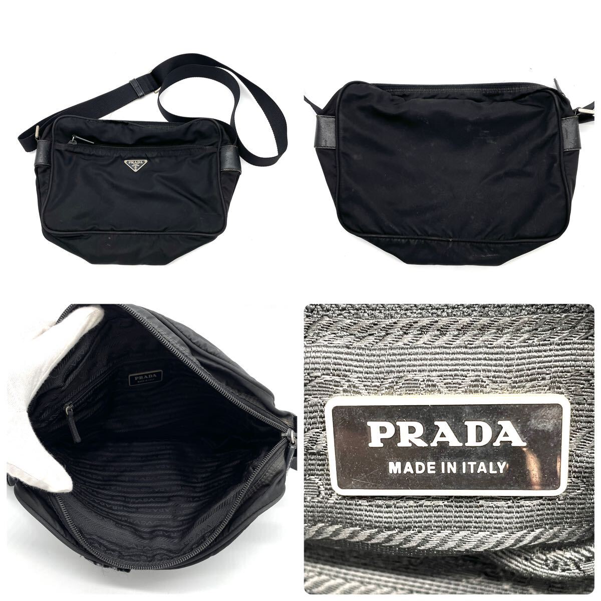 1円 まとめ売り PRADA プラダ ポコノ テスートナイロン トートバッグ ショルダーバッグ 三角ロゴプレート 7点 セット_画像6