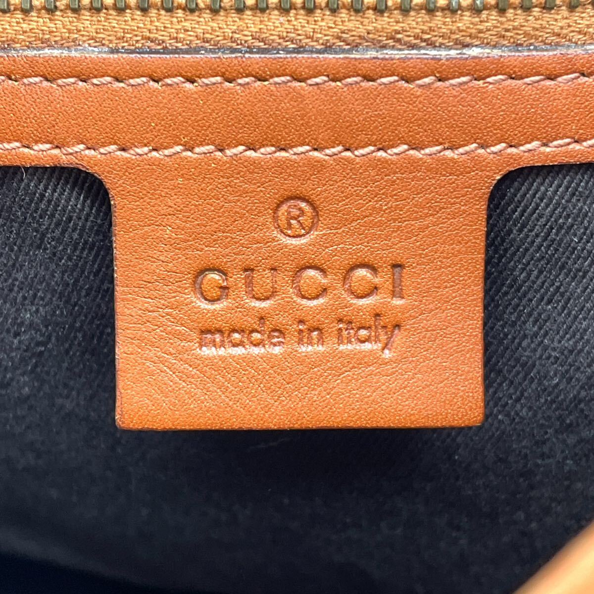 1円 GUCCI グッチ GGキャンバス スエード ニュージャッキー セミショルダー 肩掛け ハンドバッグ ブラウン オレンジ ゴールド金具 120888_画像8