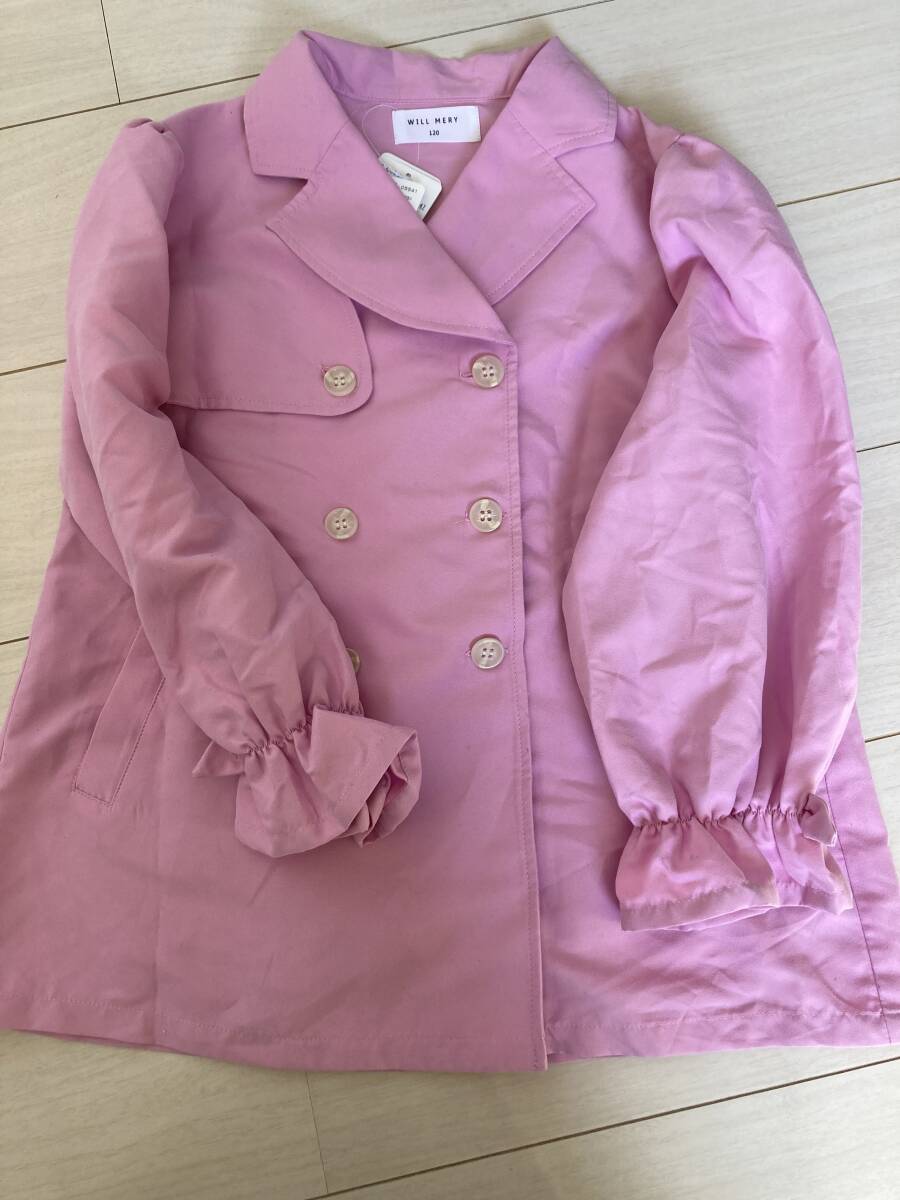  new goods unused girl 120cm spring coat jacket go in . type WILL MERY circle height clothing 