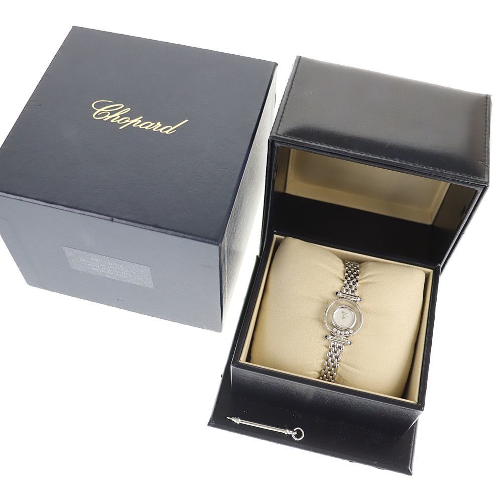  наложенный платеж не возможно Chopard Chopard женские наручные часы happy бриллиант 5P 4112 ракушка циферблат белое золото кварц б/у B 275850
