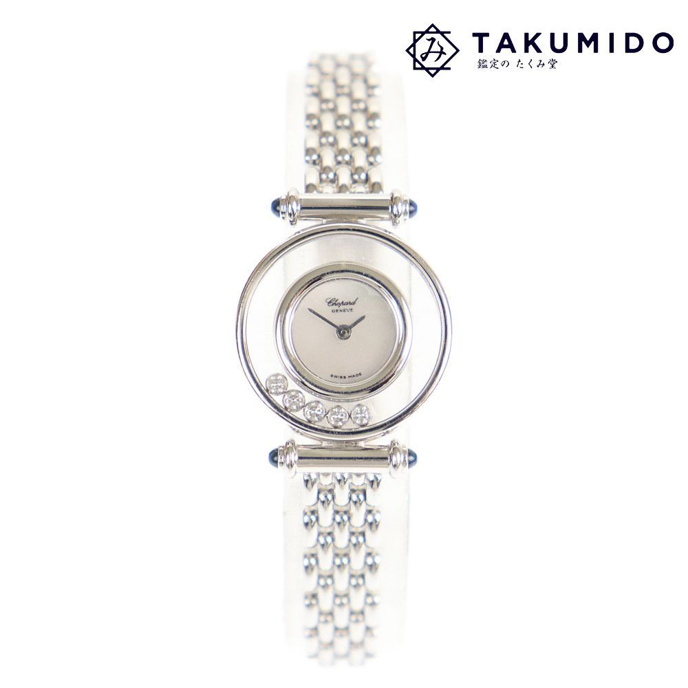  наложенный платеж не возможно Chopard Chopard женские наручные часы happy бриллиант 5P 4112 ракушка циферблат белое золото кварц б/у B 275850