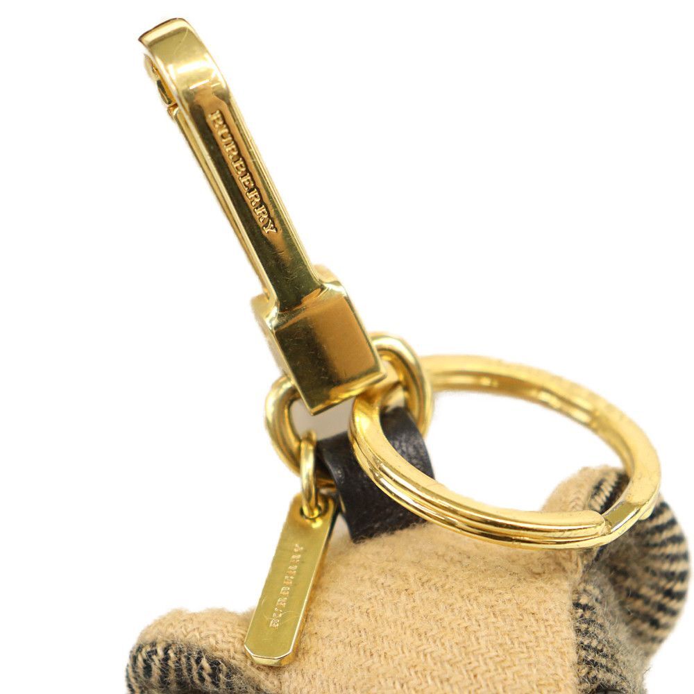  Burberry BURBERRY брелок для ключа Thomas Bear очарование with bow Thai проверка бежевый Gold металлические принадлежности б/у AB 276372
