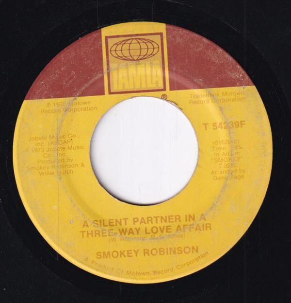 Smokey Robinson - Baby Come Close / A Silent Partner In A Three-Way Love Affair (B) SF-CH509の画像1