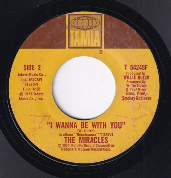 The Miracles - Do It Baby / I Wanna Be With You (B) SF-CH486_画像1