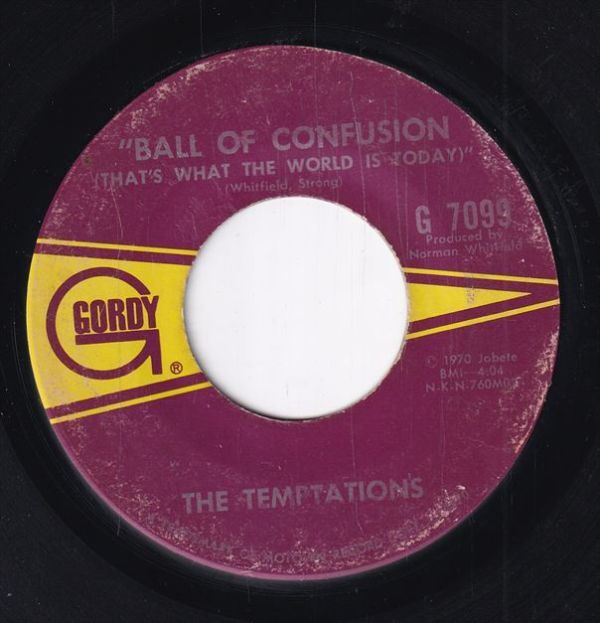 The Temptations - Ball Of Confusion (That's What The World Is Today) / It's Summer (B) SF-CH527_画像1