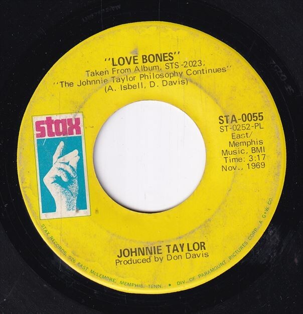 Johnnie Taylor - Love Bones / Mr. Nobody Is Somebody (C) SF-CJ244_画像1