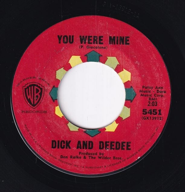 Dick And DeeDee - Remember When / You Were Mine (A) RP-CH039の画像1