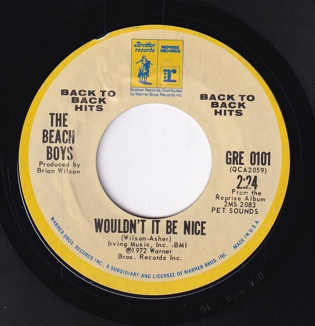 The Beach Boys - Wouldn't It Be Nice / Sloop John B (A) RP-CH028_画像1