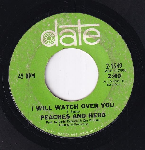 Peaches & Herb - Close Your Eyes / I Will Watch Over You (B) SF-CH316の画像1