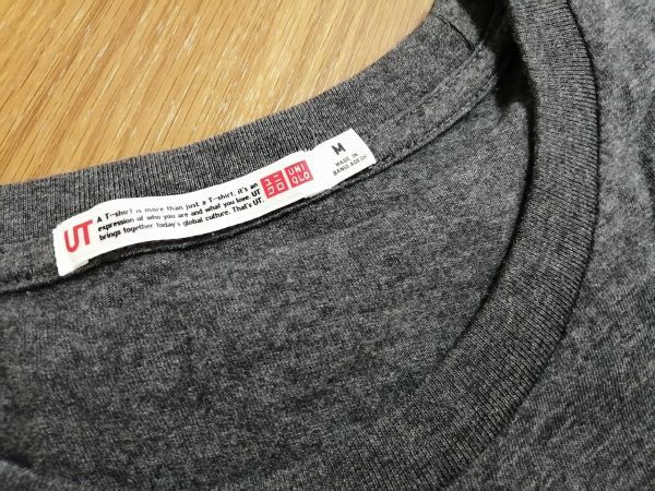 kkyj2274 ■ ユニクロ ■ UT Tシャツ カットソー トップス プリント 半袖 コットン グレー M_画像9