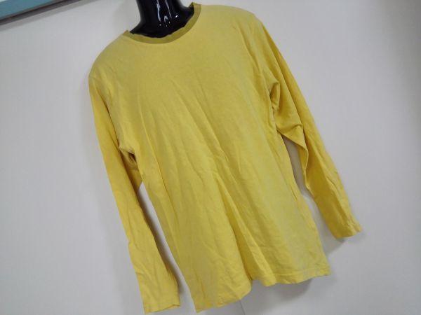 kkyj1475 ■ J.CREW ■ ジェイクルー Tシャツ カットソー トップス 長袖 コットン 黄色 イエロー S_画像1