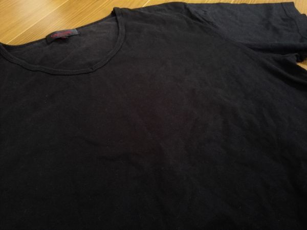 kkyj1525 ■ LAFORM AUTHENTIC ■ Tシャツ カットソー トップス 半袖 Vネック コットン 黒 シンプル LL_画像8