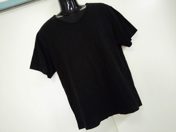 kkyj1525 # LAFORM AUTHENTIC # футболка cut and sewn tops короткий рукав V шея хлопок чёрный простой LL