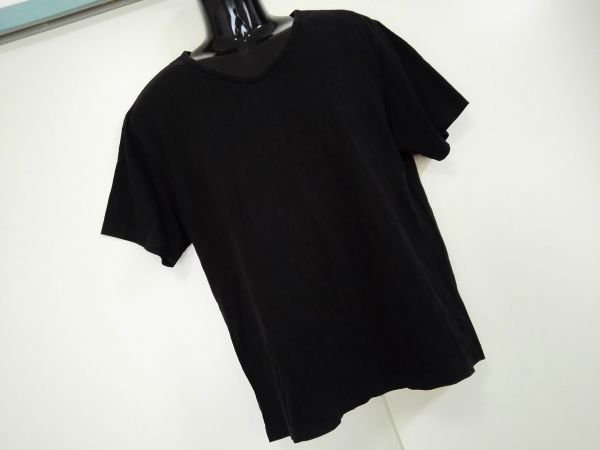 kkyj1525 ■ LAFORM AUTHENTIC ■ Tシャツ カットソー トップス 半袖 Vネック コットン 黒 シンプル LL_画像1