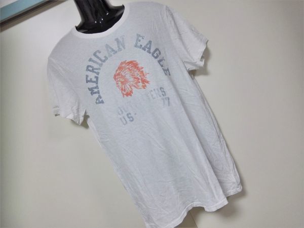 kkyj1903 ■ AMERICAN EAGLE OUTFITTERS ■ アメリカンイーグル Tシャツ トップス カットソー 半袖 白 コットン M_画像1