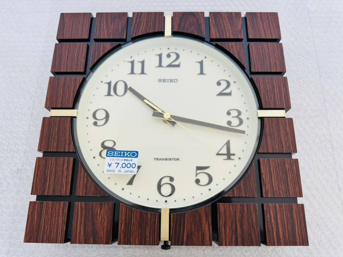 ☆1000円スタート☆　セイコー　トランジスタクロック　デットストック品　　　SEIKO　TA590B　掛け時計　アンティーク　昭和レトロ_画像2